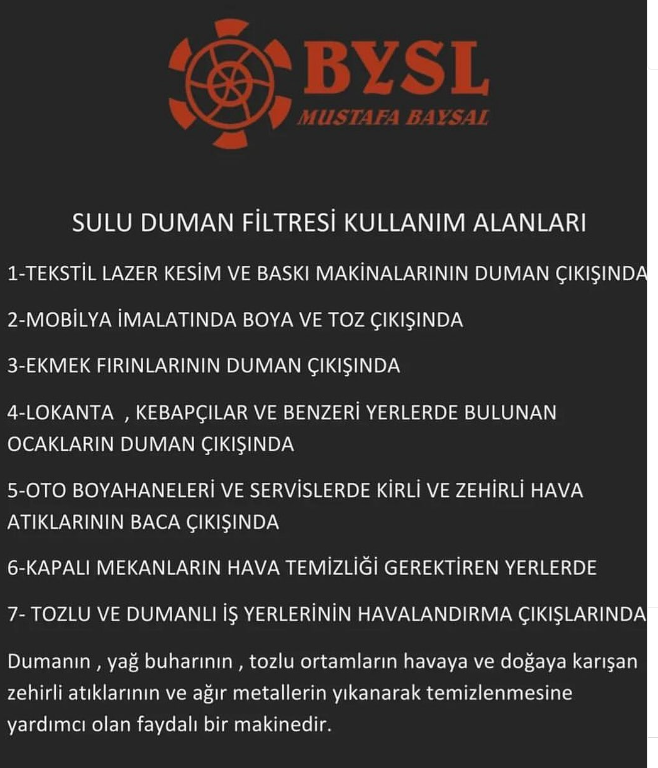 SULU DUMAN FİLTRESİBroşür